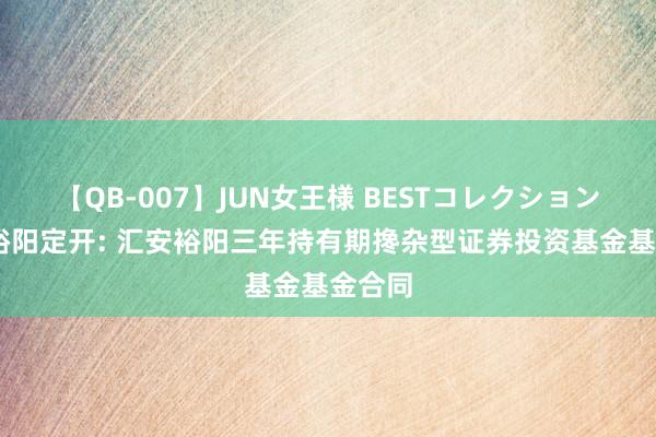 【QB-007】JUN女王様 BESTコレクション 汇安裕阳定开: 汇安裕阳三年持有期搀杂型证券投资基金基金合同